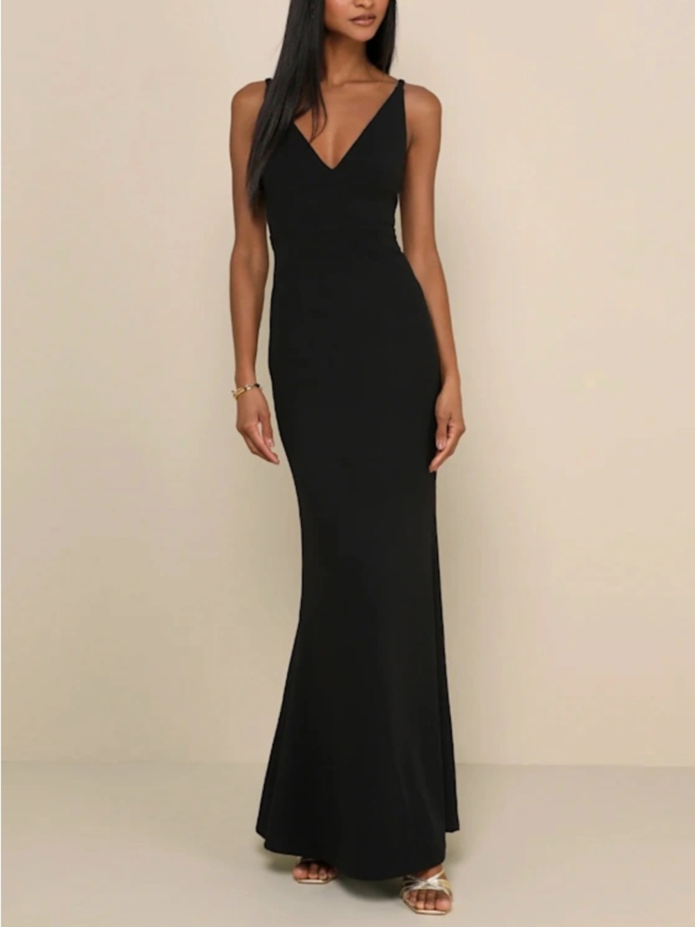 Lulu's Melora Black Sleeveless Maxi Dress